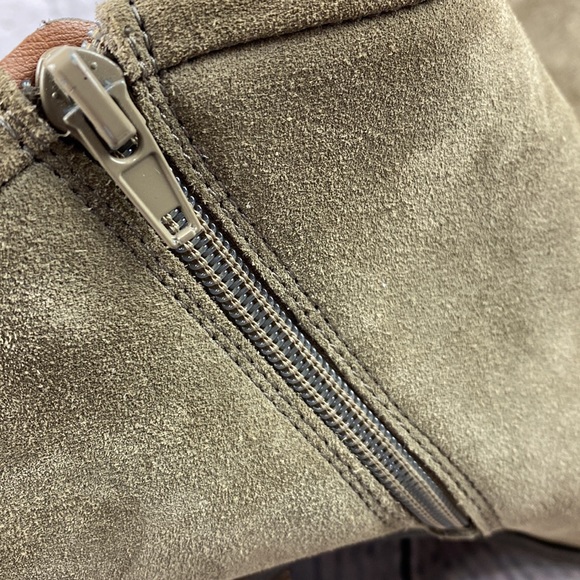 🍀 LUCKY BRAND Brown Suede High Heel Zip Up Boot - Picture 17 of 17
